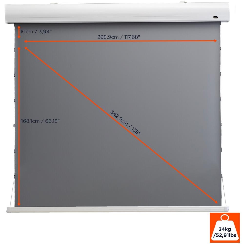 Homecinema Motorleinwand Tension 298 X 168 Cm 135 - Dynamic Slate Alr - Foto 3