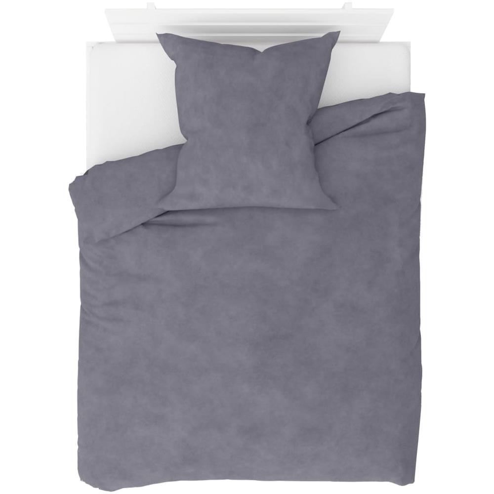 Copripiumino 155 X 200.Vidaxl Set Copripiumino 2 Pz Grigio In Viscosa 155x200 80x80 Cm