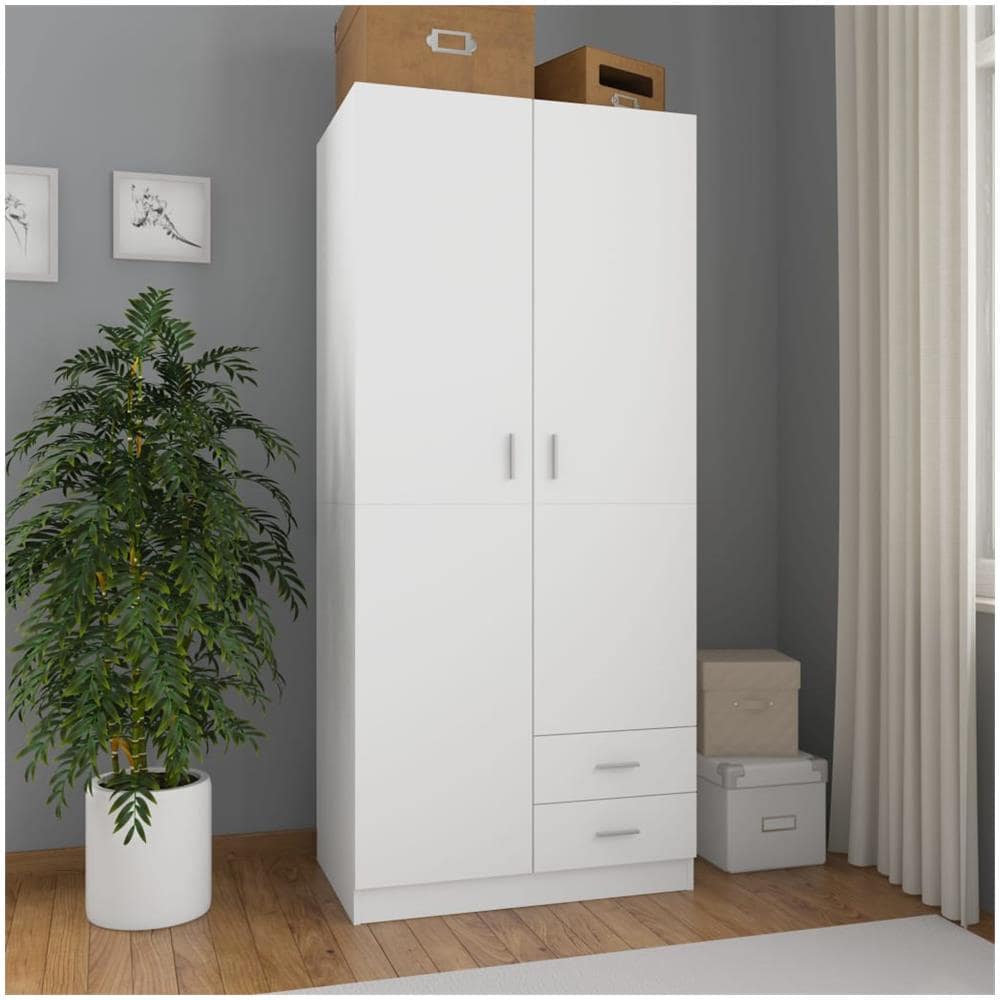 Armadio Bianco 80x52x180 cm in Legno Multistrato - Foto 1