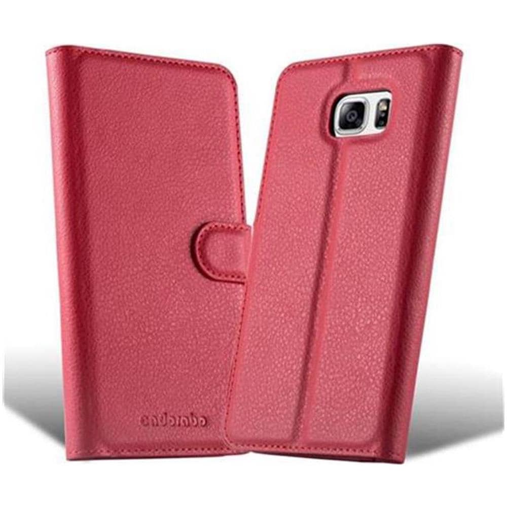 Custodia Compatibile Con Samsung Galaxy Note 5 In Rosso Carminio - Coperchio Protettiva Con Chiusura Magnetica, Funzione Stand E Tasca Per Le Carte - Foto 5