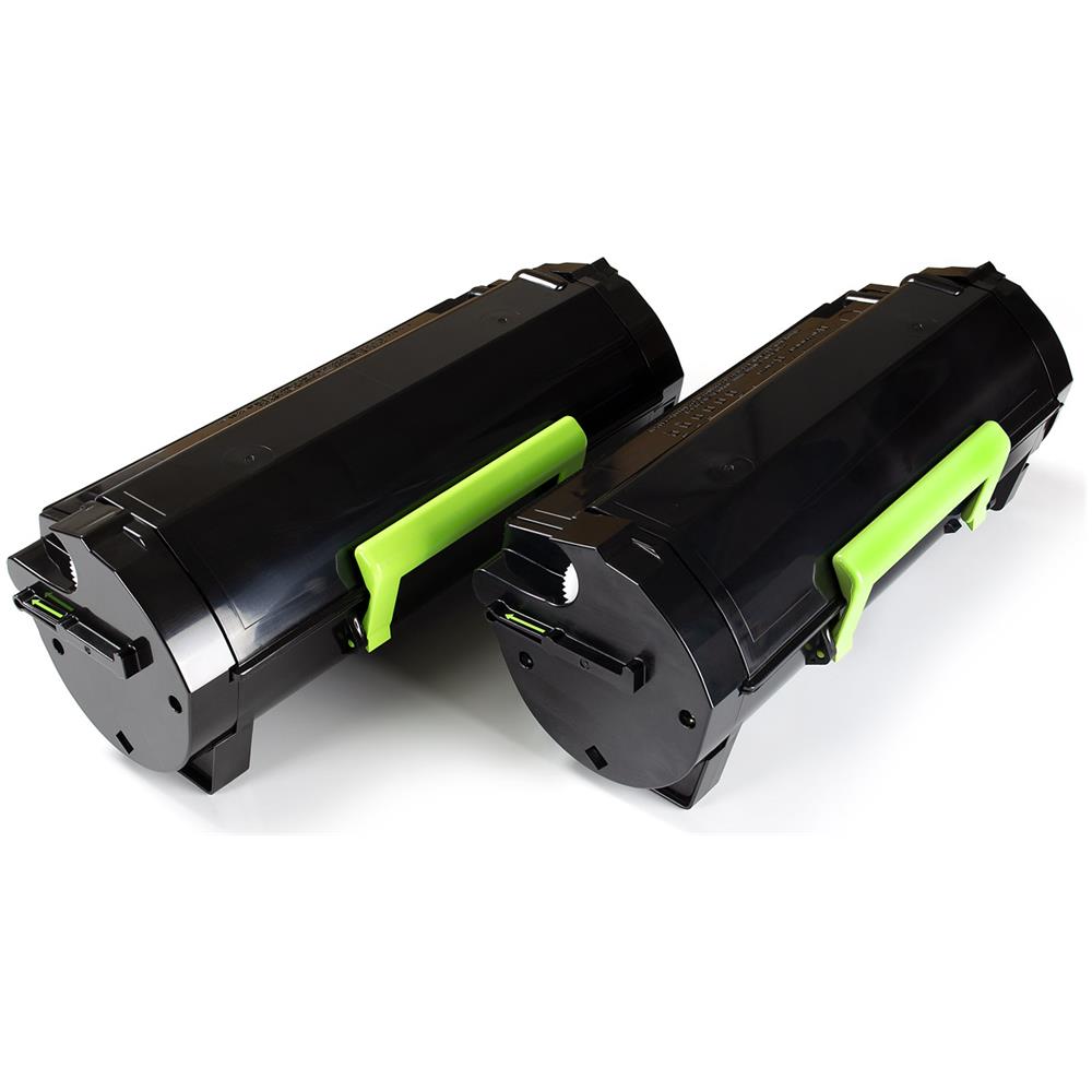Toner Set, 2 Cartucce 2x 10000 Pagine Sostituisce Lexmark 50f0xa0, 502xa, 50f2x00, 502x, 50f2x0e, 502xe Toner Per Lexmark Ms410d, Ms410dn, Ms415dn, Ms510dn, Ms610dn, Ms610de, Ms610dte - Foto 1