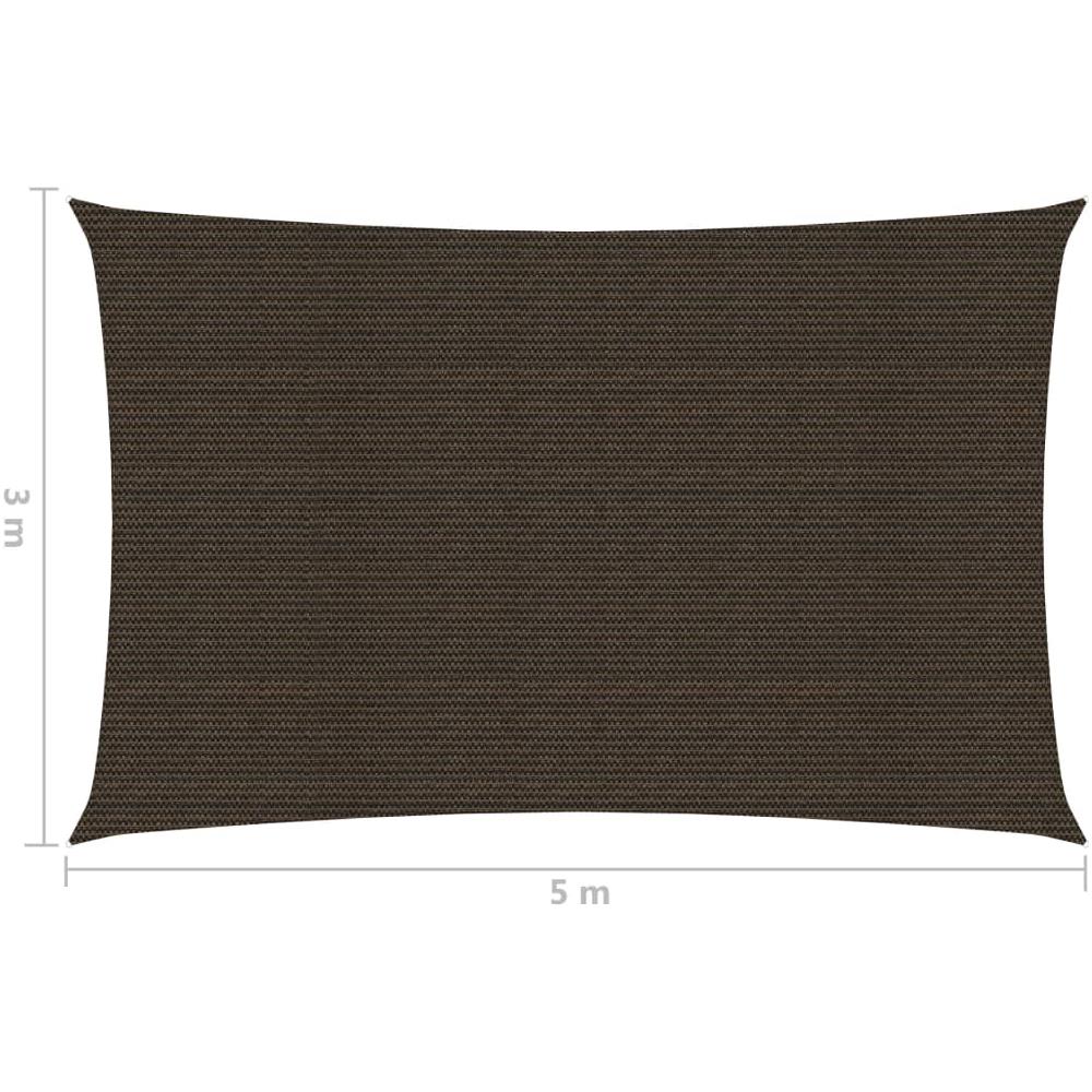 Vela Parasole 160 G / m Marrone 3x5 M In Hdpe - Foto 6