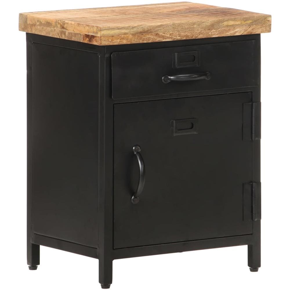 Comodino 40x30x52 Cm In Legno Di Mango Grezzo - Foto 1