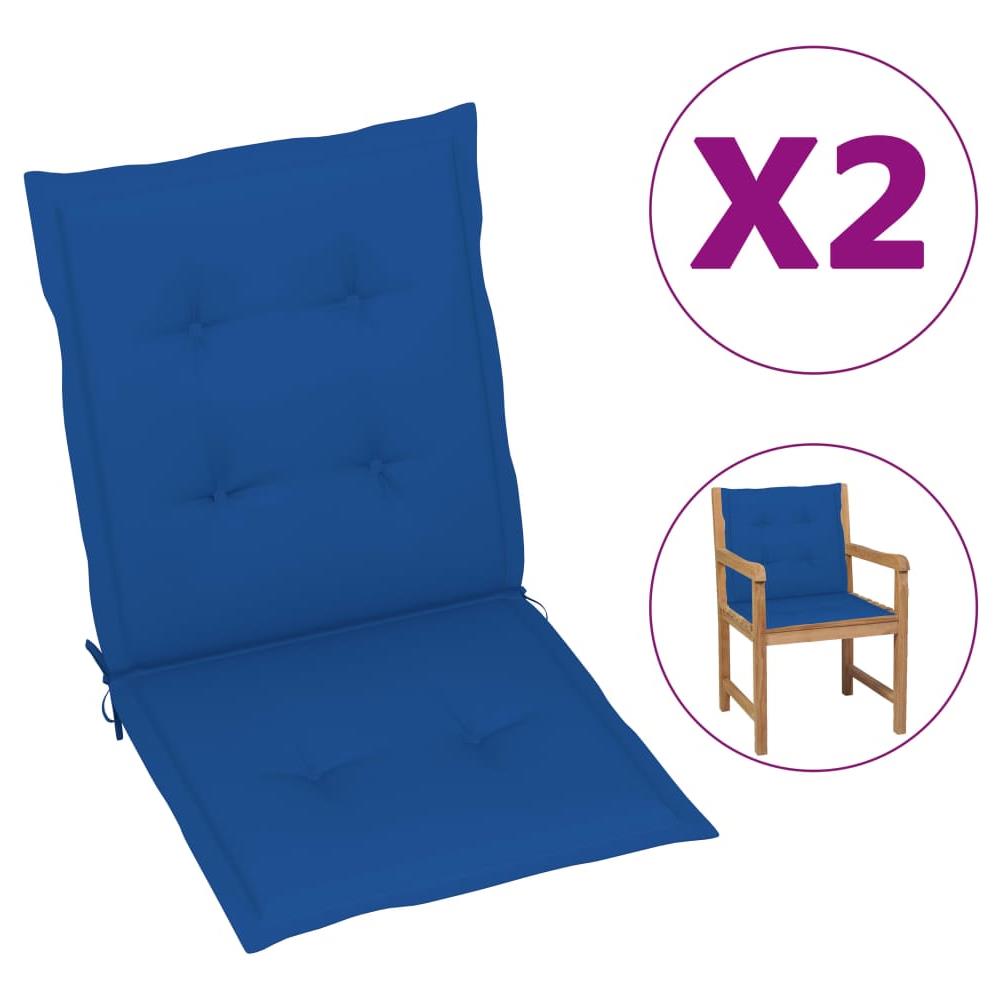 4 Cuscini Per Sedia Schienale Basso VidaXL - Motivo Foglie, Tessuto Oxford Impermeabile - Foto 3