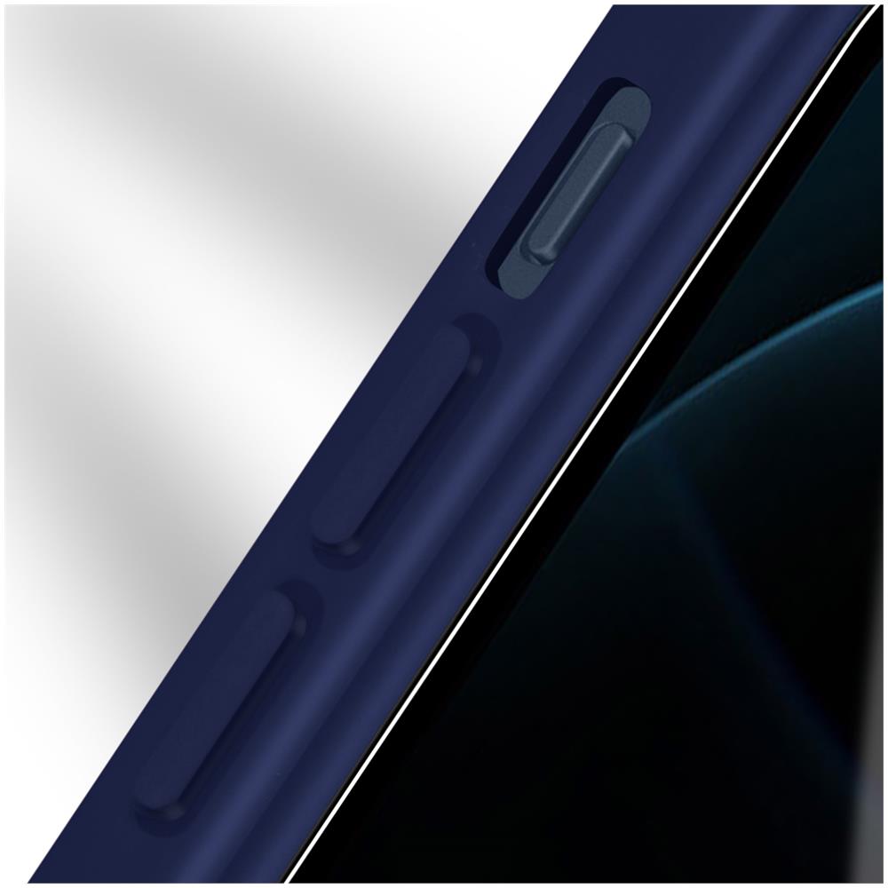 Cover Iphone 12 Pro Max Retro Plexiglass Fronte Polimero Rinforzata Bordo Blu - Foto 2