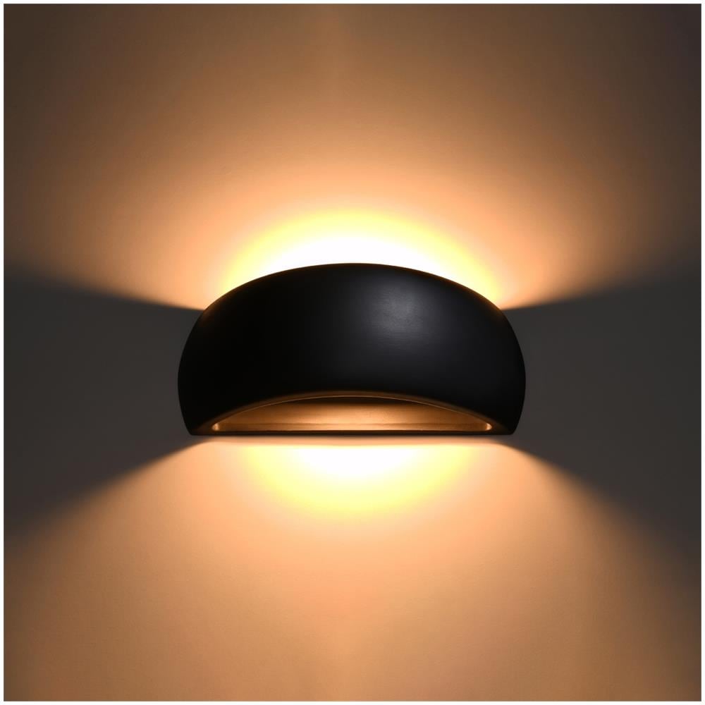 Applique Da Parete Pontius Nero 135x320x90 Mm Ceramica - Foto 11