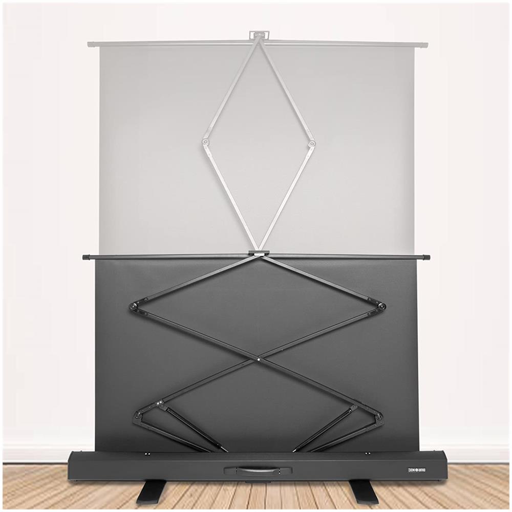 Fps60 / 43 Schermo Di Proiezione 80” Formato 4:3 / 122 X 91 Cm - Telo Proiettore Retrattile Auto-portante Per Videoproiettore Full Hd 3d 4k - Home Cinema Home Theater Ufficio - Foto 2