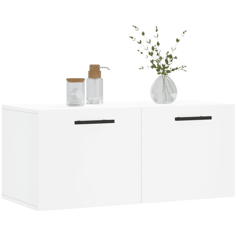 Mobile A Parete Bianco 80x36,5x35 Cm In Legno Multistrato - Foto 3
