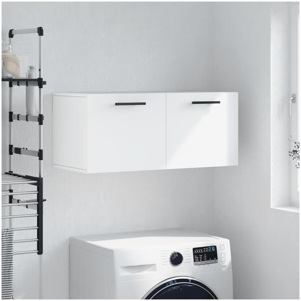 Mobile A Parete Bianco 80x36,5x35 Cm In Legno Multistrato - Foto 1
