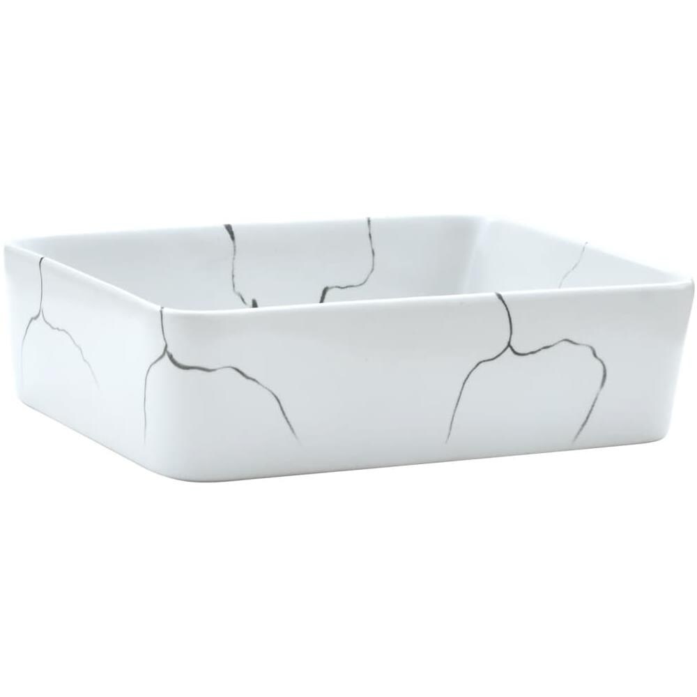 Lavabo Da Appoggio Bianco Rettangolare 46x35,5x13 Cm Ceramica - Foto 2