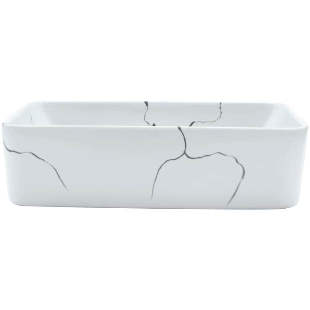 Lavabo Da Appoggio Bianco Rettangolare 46x35,5x13 Cm Ceramica - Foto 3