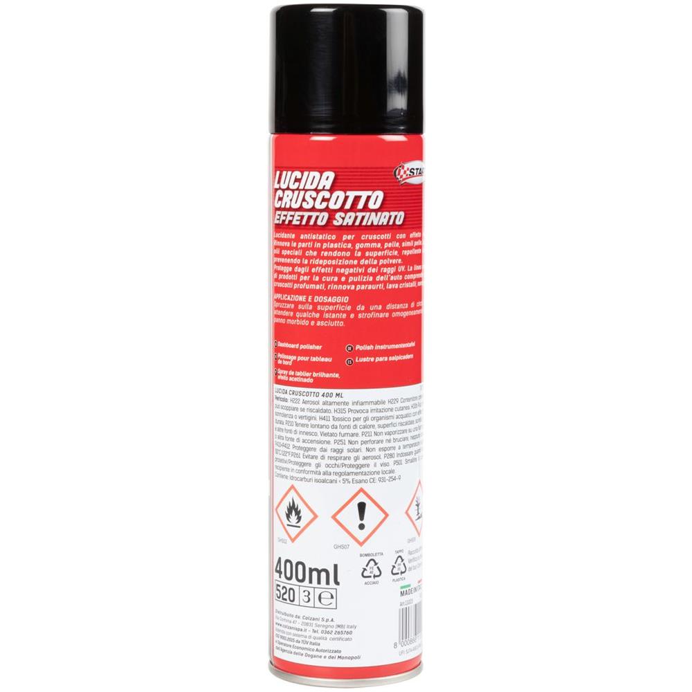 Spray Lucida Cruscotto Effetto Satinato 400 Ml, Massima Protezione - Foto 2