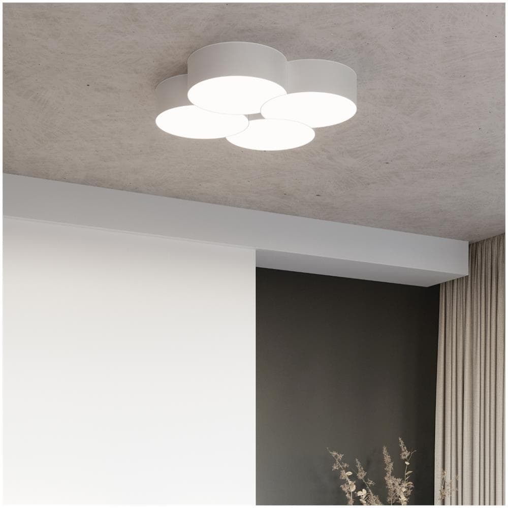 Lampada Da Soffitto Circle 1 Bianco Sl. 1050 - Moderno Lampade Da Soffitto Bianco 11.5x32x35 Cm - Foto 1