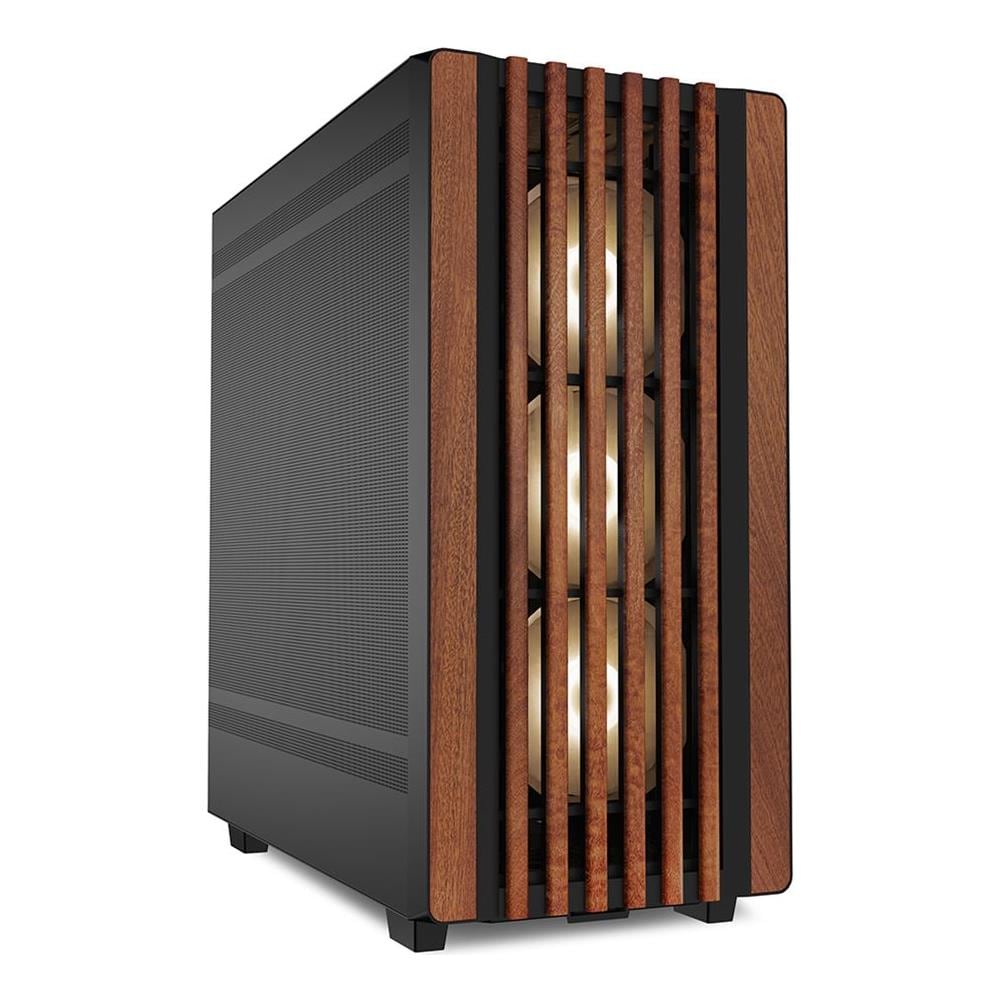 REBEL C70M RGB Full Tower Nero, Legno - Foto 1