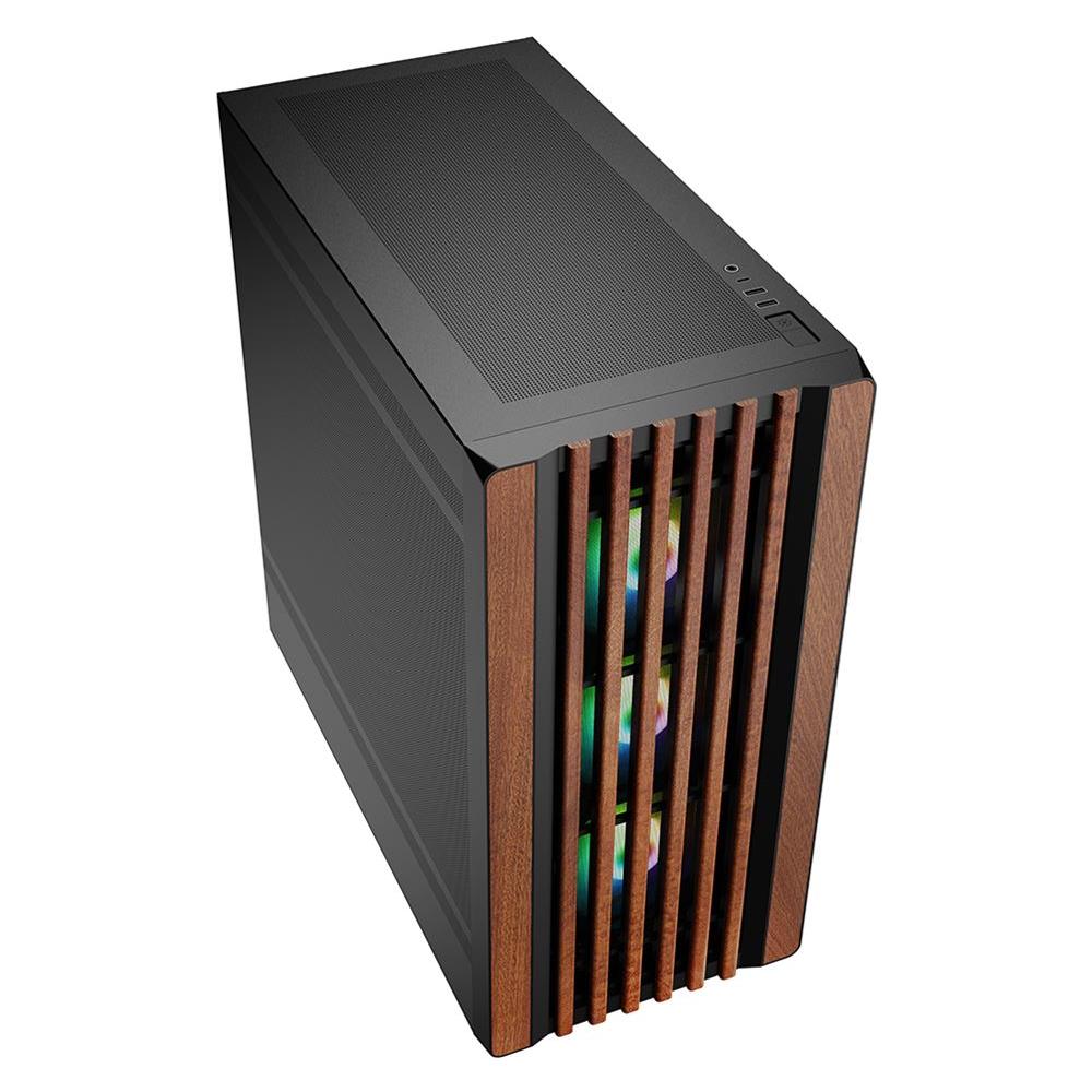 REBEL C70M RGB Full Tower Nero, Legno - Foto 12