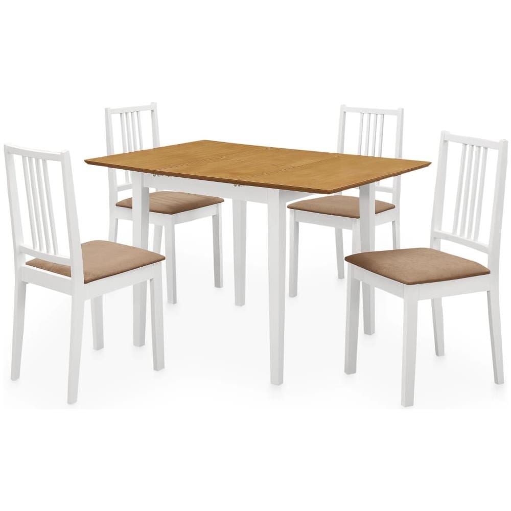 Set Per Sala Da Pranzo 5 Pz In Mdf Bianco - Foto 1