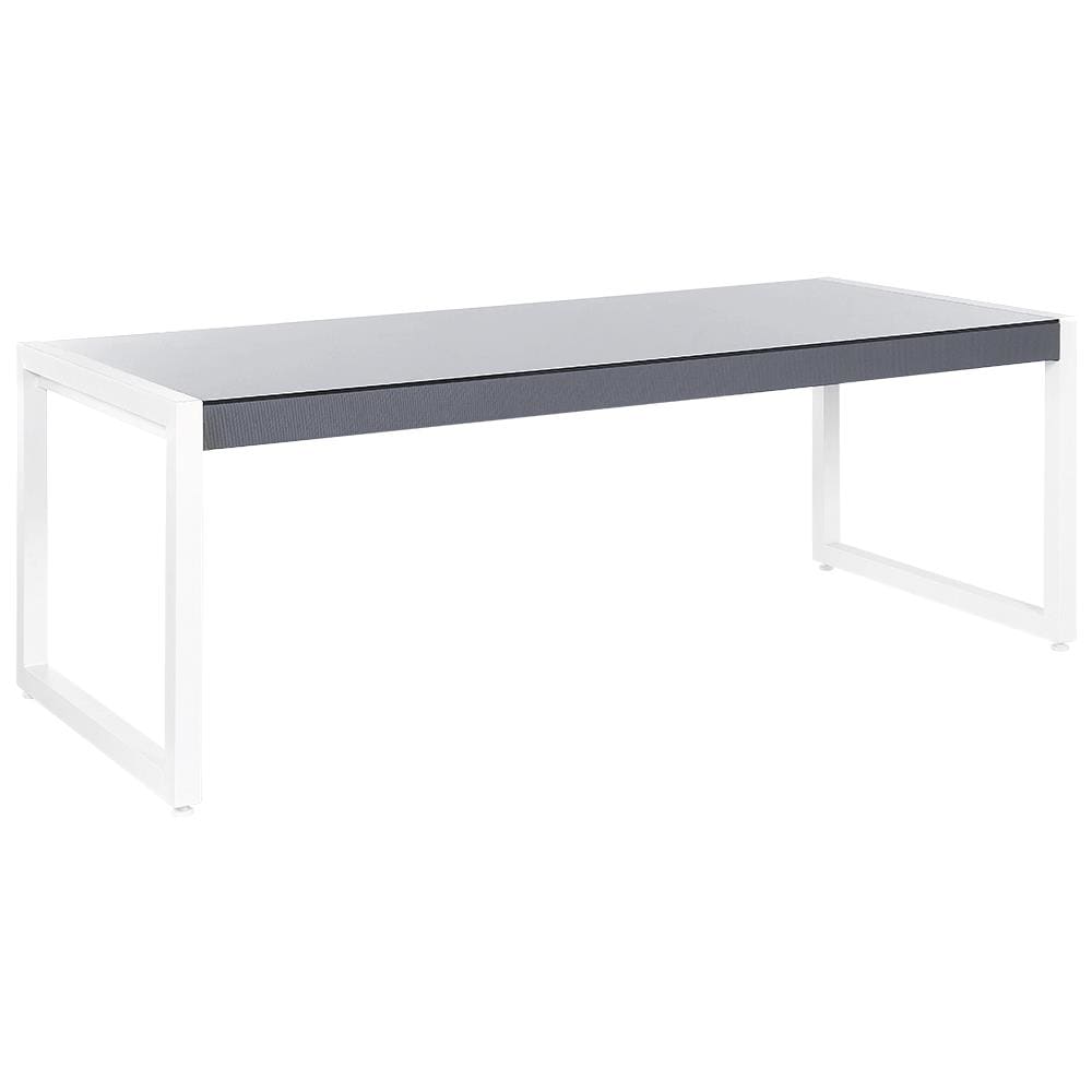 Tavolo Da Giardino Grigio / bianco 210x90 Cm Bacoli - Foto 1