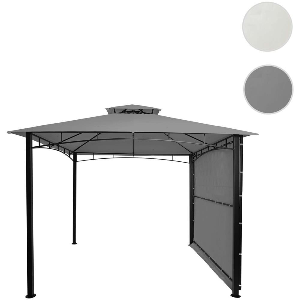 Gazebo Pergola Regolabile Baia 4x4 M | Struttura Acciaio, Telo Poliestere Idrorepellente | Grigio