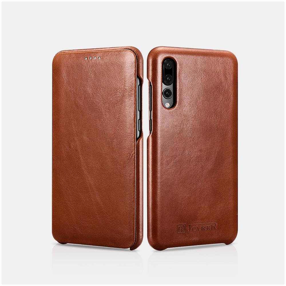Huawei P20 Pro In Cuoio Cassa Del Foglio Di Lusso Vintage Brown - Foto 1