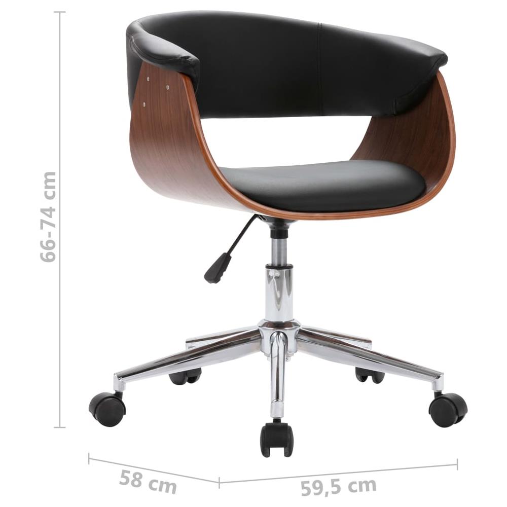 Sedie Da Pranzo Girevoli 6 Pz Nere In Similpelle - Foto 8