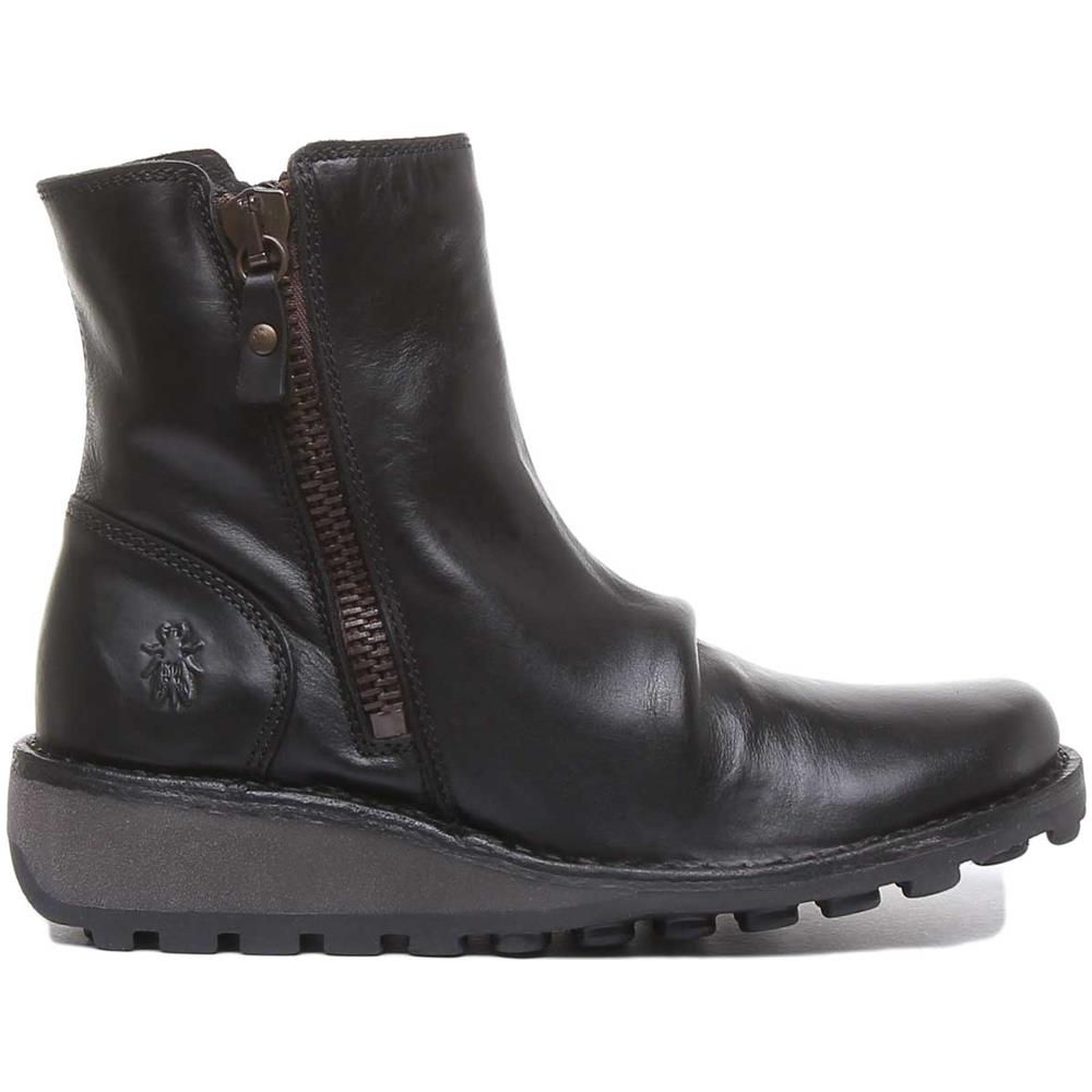 Mong944 Doppia Zip In Pelle Stivaletti In Nero Per Le Donne - Foto 2