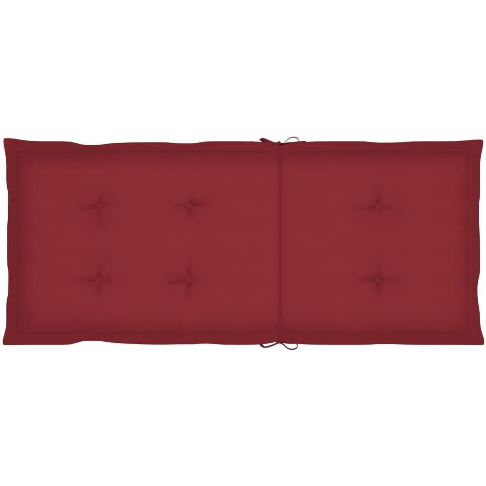 Cuscini Per Sedie Da Giardino 4 Pz Rosso Vino 120x50x4 Cm - Foto 2