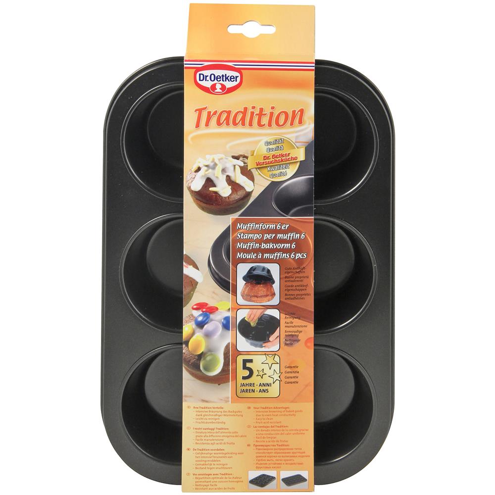 Stampo 6 Muffin Dr Oetker Cameo, In Acciaio Nero - Foto 2