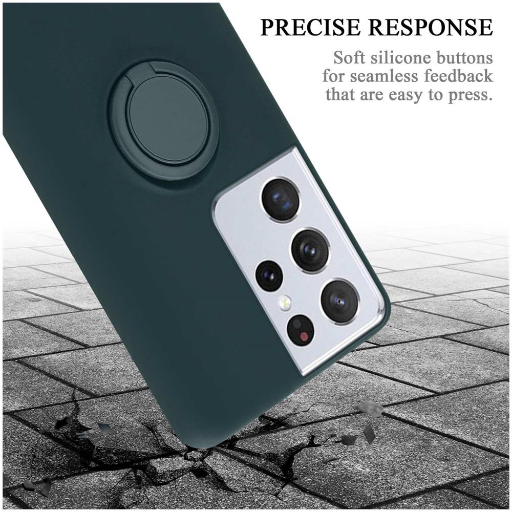Cadorabo Custodia Compatibile Con Samsung Galaxy S22 Ultra In Liquid Verde - Coperchio Protettivo In Silicone Tpu Flessibile Con Anello - Foto 8