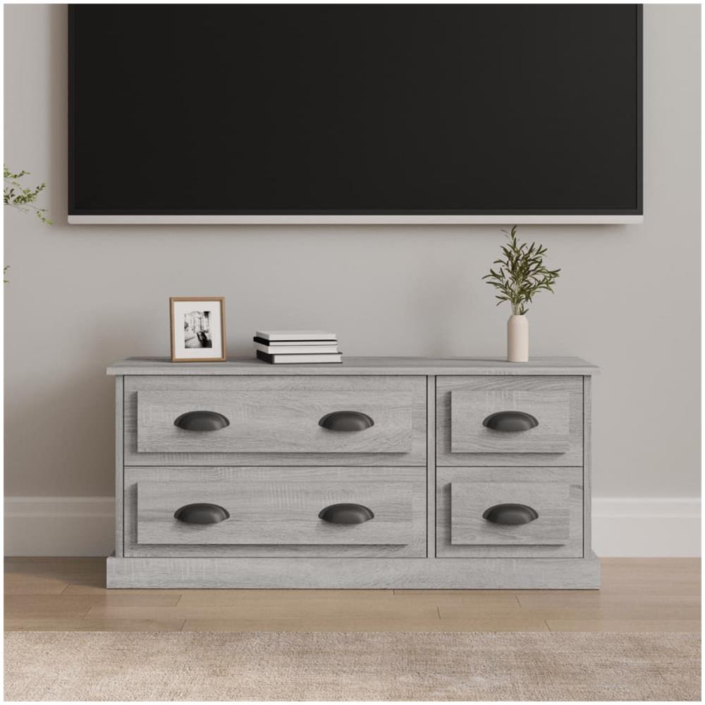 Mobile Tv Grigio Sonoma 100x35,5x45 Cm In Legno Multistrato - Foto 3