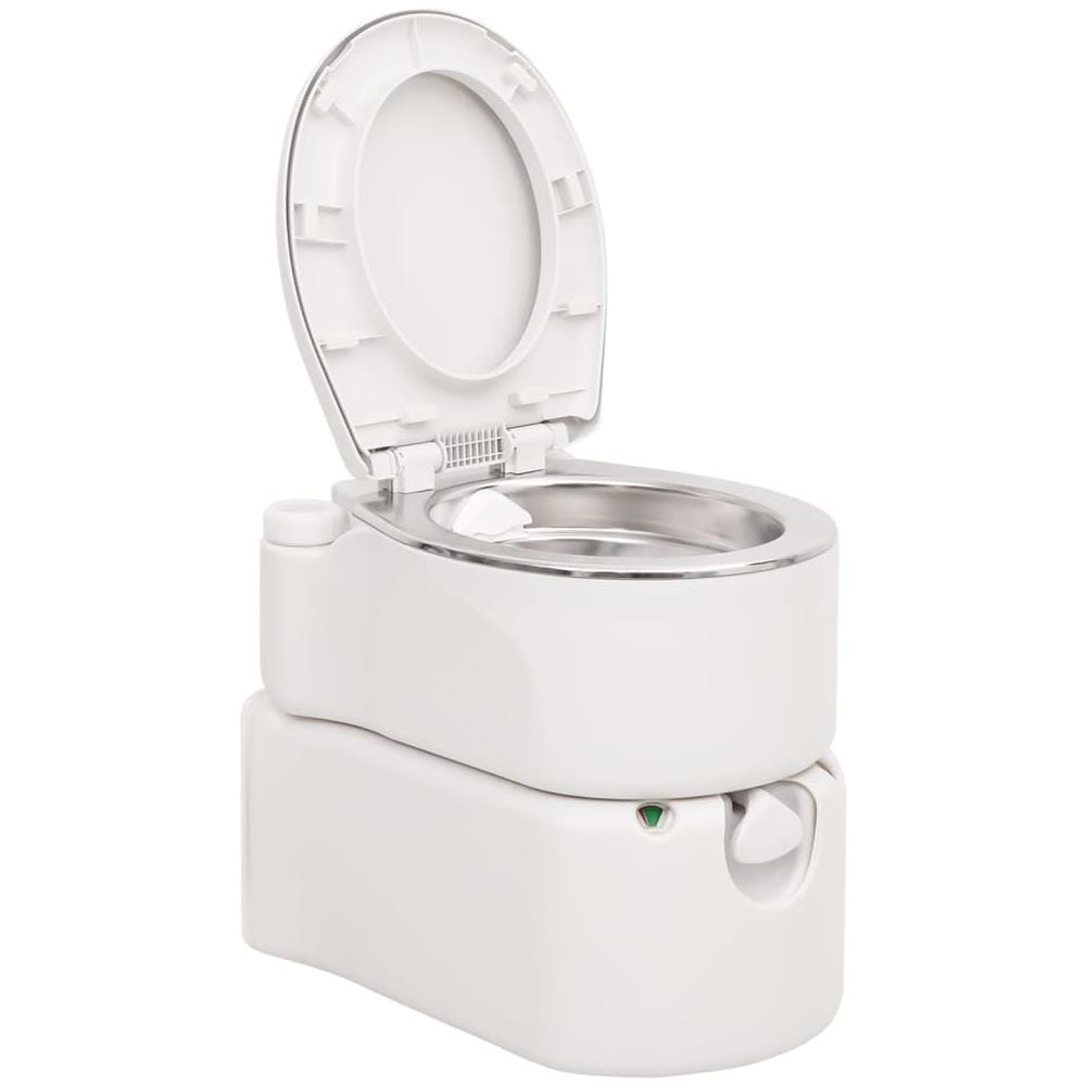Toilette Integrata Da Campeggio Bianca 24x17 L Hdpe E Acciaio - Foto 3