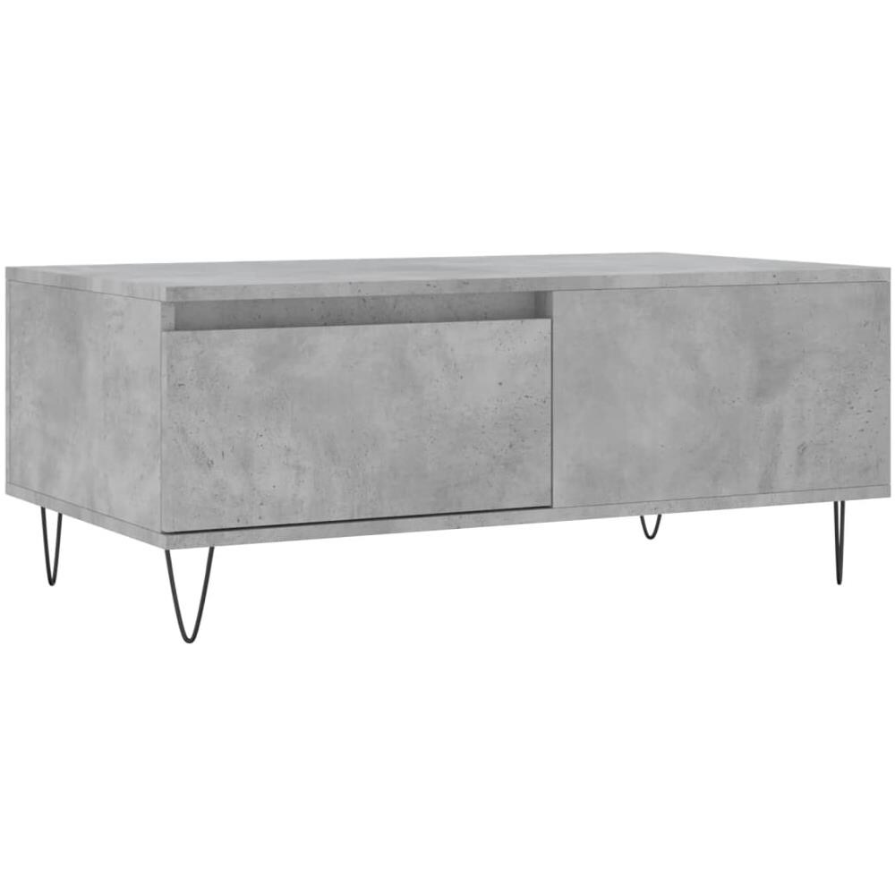 Tavolino Salotto Grigio Cemento 90x50x36,5 Cm Legno Multistrato - Foto 2