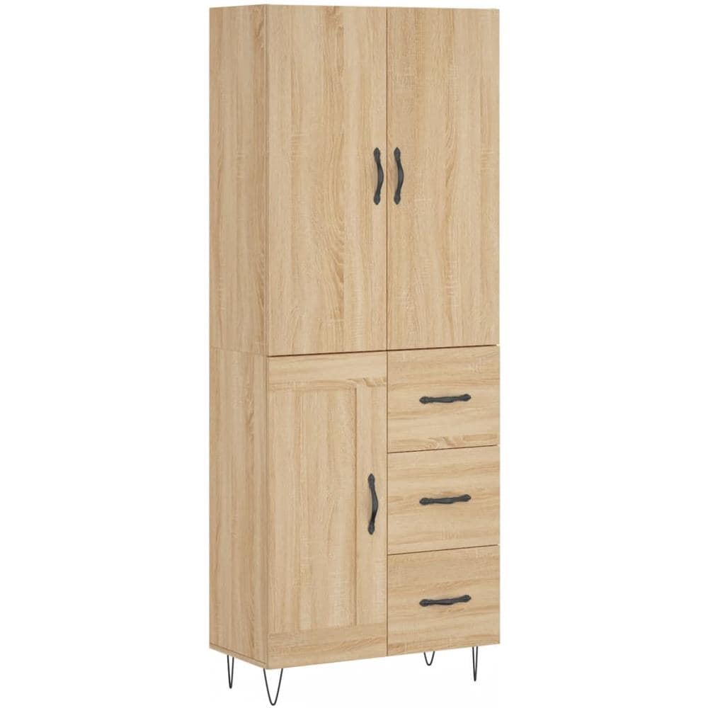 Credenza Rovere Sonoma 69,5x34x180 Cm In Legno Multistrato - Foto 2