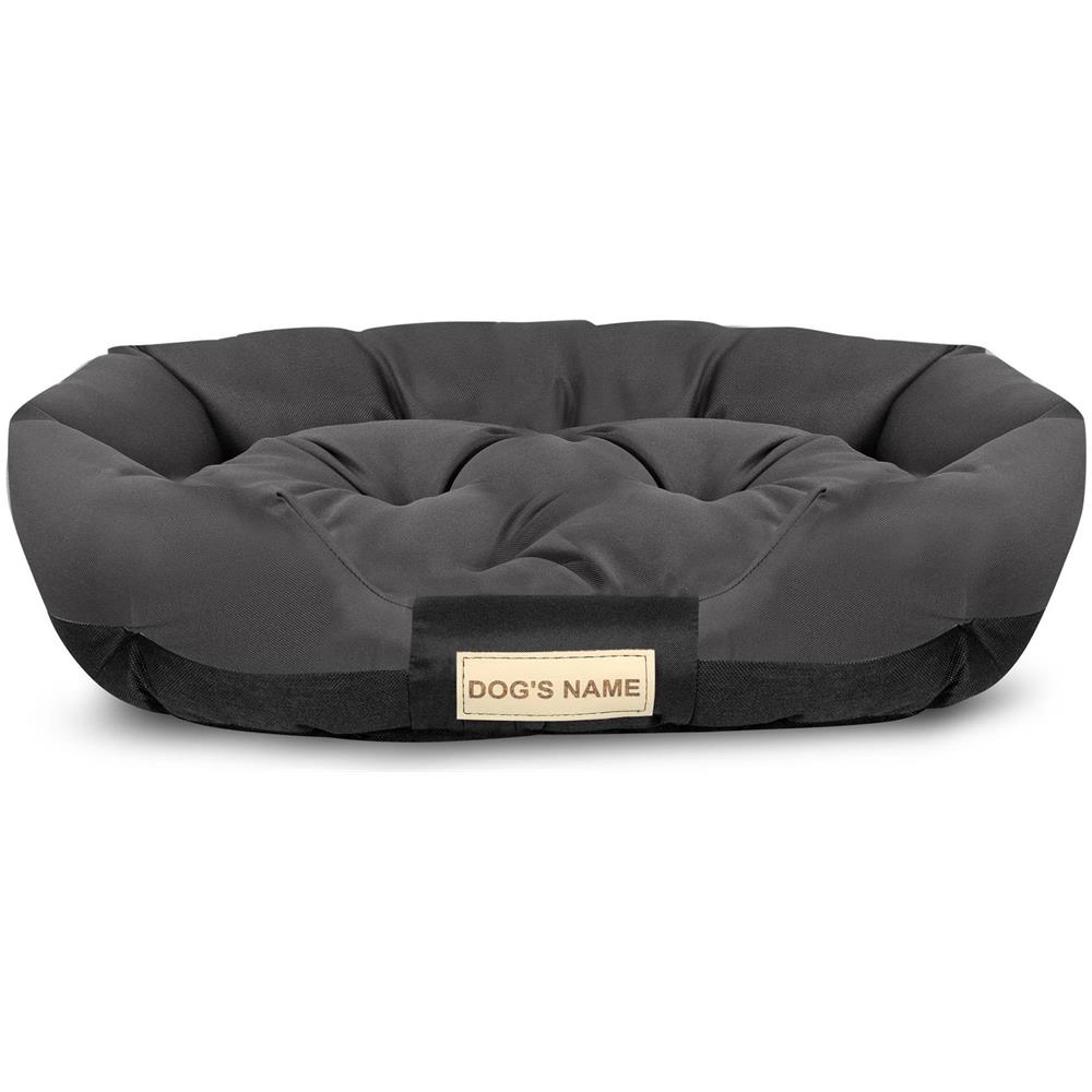 XXL Letto per cani 130x105 cm Personalizzabile Impermeabile Nero - Foto 2