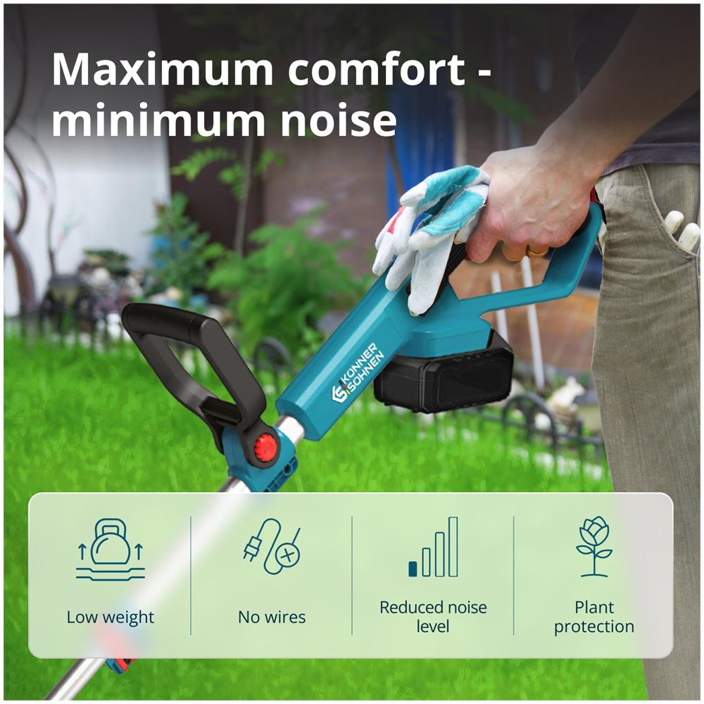 Tagliabordi A Batteria Ks Cst-20v Tensione Nominale, V 20 Capacità Della Batteria Consigliata 2 Ah, 4 Ah - Foto 2