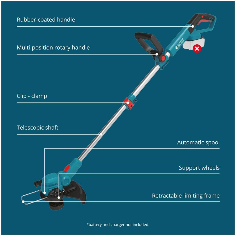 Tagliabordi A Batteria Ks Cst-20v Tensione Nominale, V 20 Capacità Della Batteria Consigliata 2 Ah, 4 Ah - Foto 4