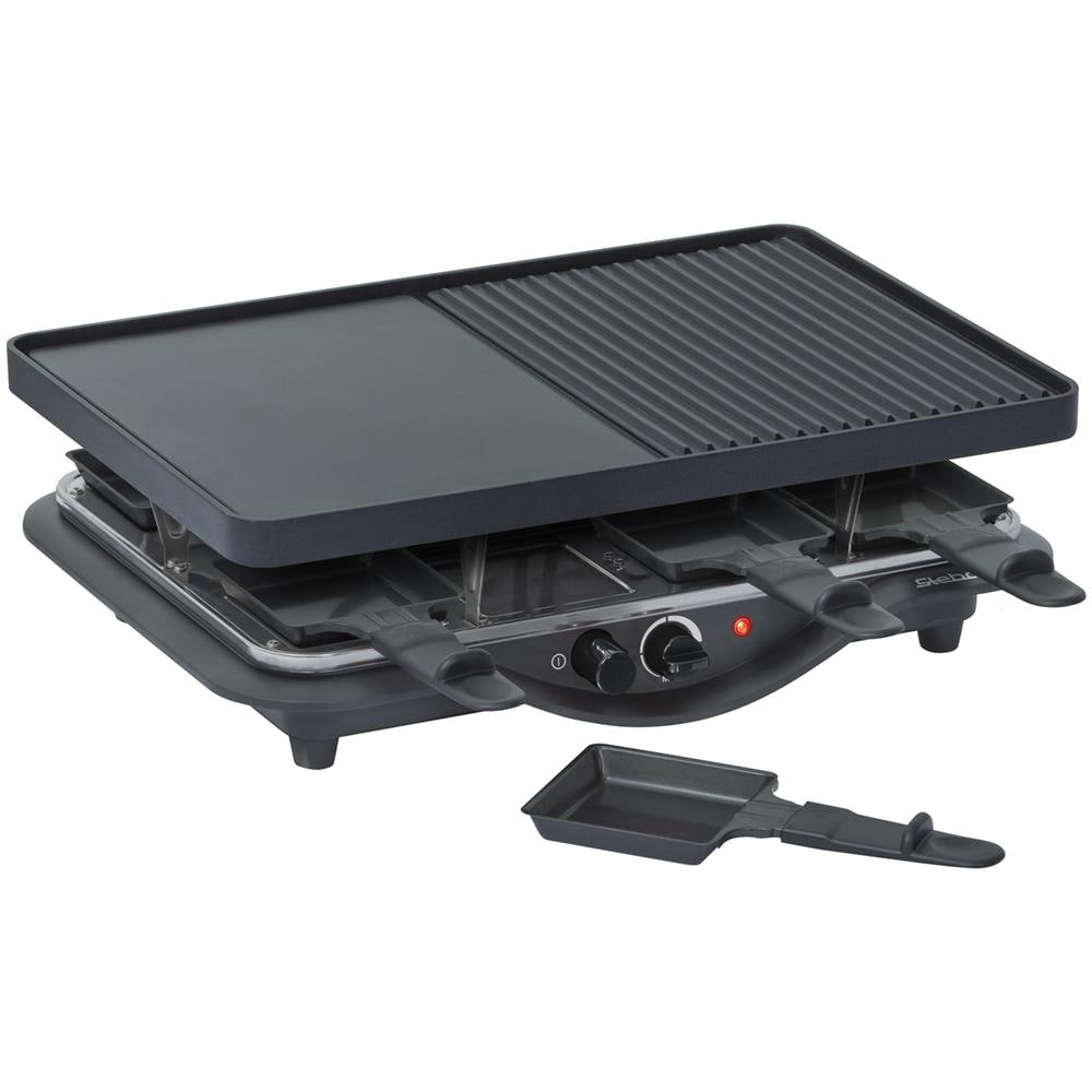 Raclette Piastre in Alluminio e Griglia RC 28 per 8 Persone Potenza 1400 W Colore Nero  - Foto 1