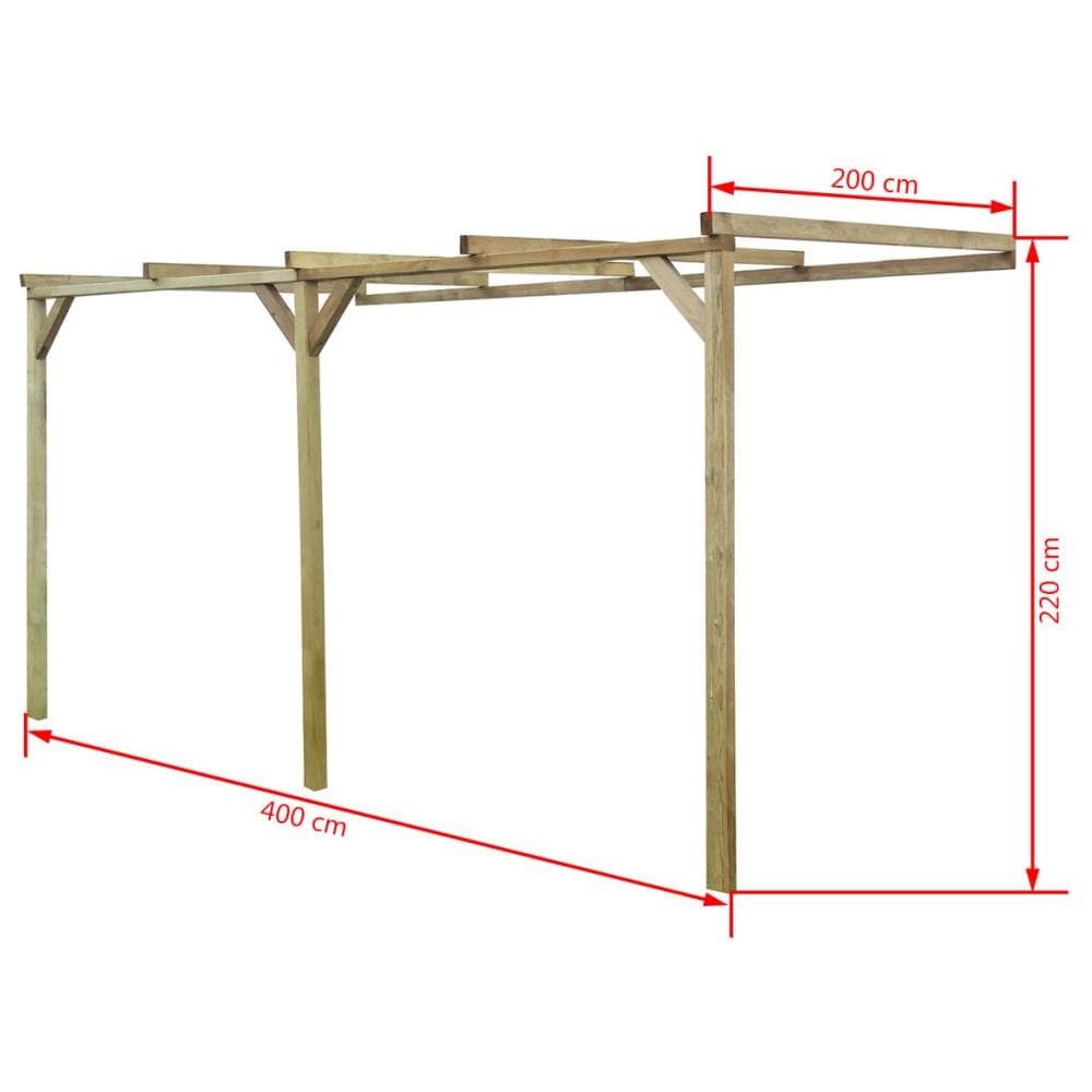 Struttura Pergolato In Legno 2 X 4 2,2 M - Foto 8
