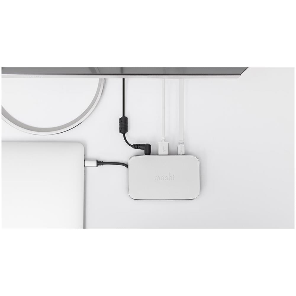 Replicatore di Porte e Docking Station per Notebook USB 3.0Type-C / USB 2.1 Colore Argento  - Foto 1
