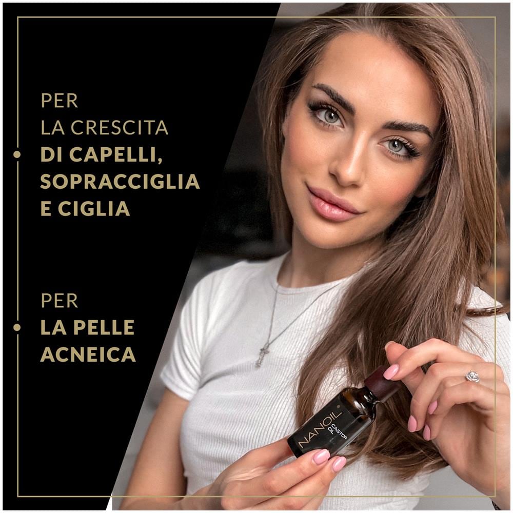 Castor Oil - Olio Di Ricino Naturale, Spremuto A Freddo E Non Raffinato Per La Cura Di Viso, Corpo E Capelli, 50 Ml (1,7 Us Fl Oz). Rinforzo, Brillantezza E Accelerazione Della Crescita - Foto 7