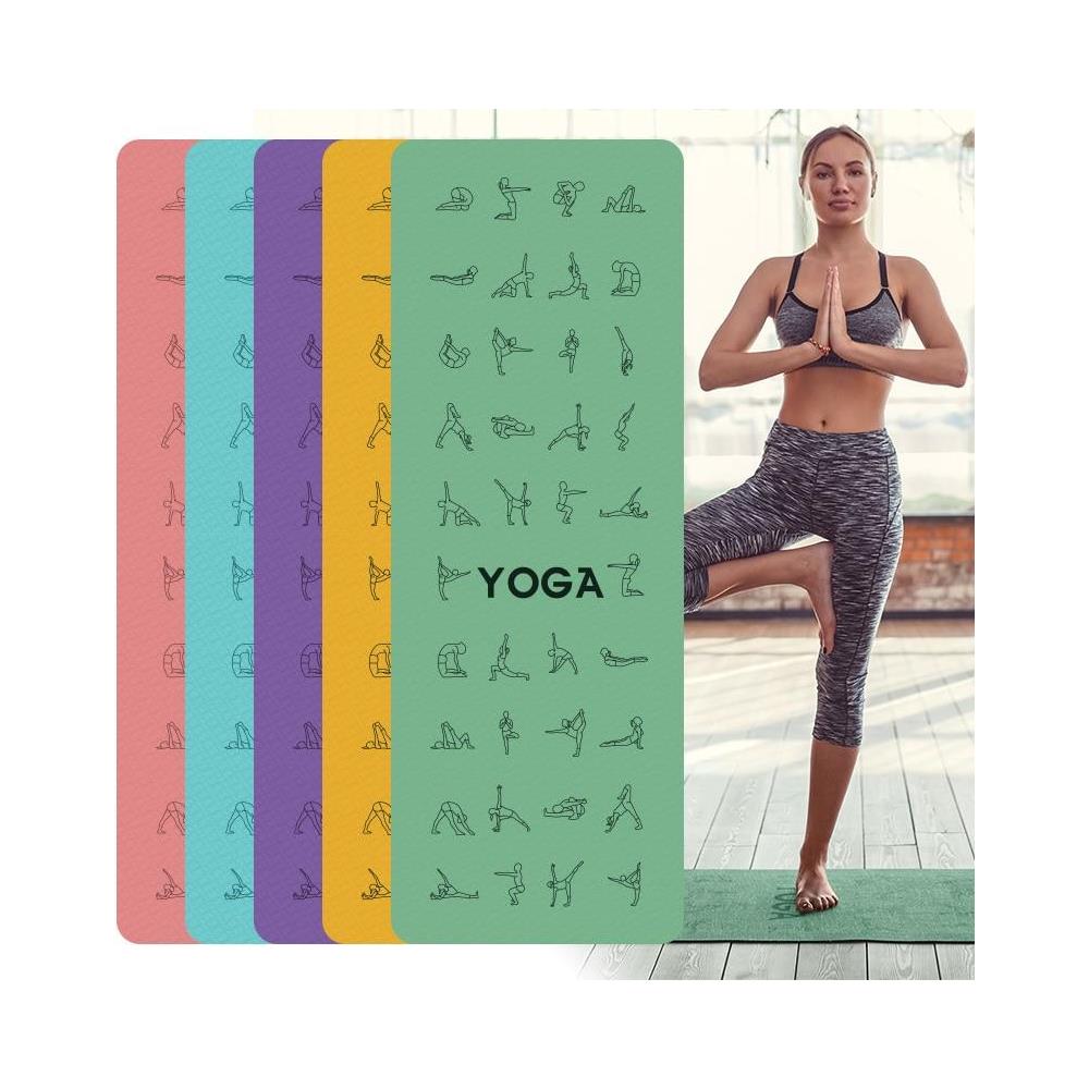Diamond Tappetino Yoga In Tpe 183 X 60 X 0,6 Cm - Bicolore B - | Nencini Sport