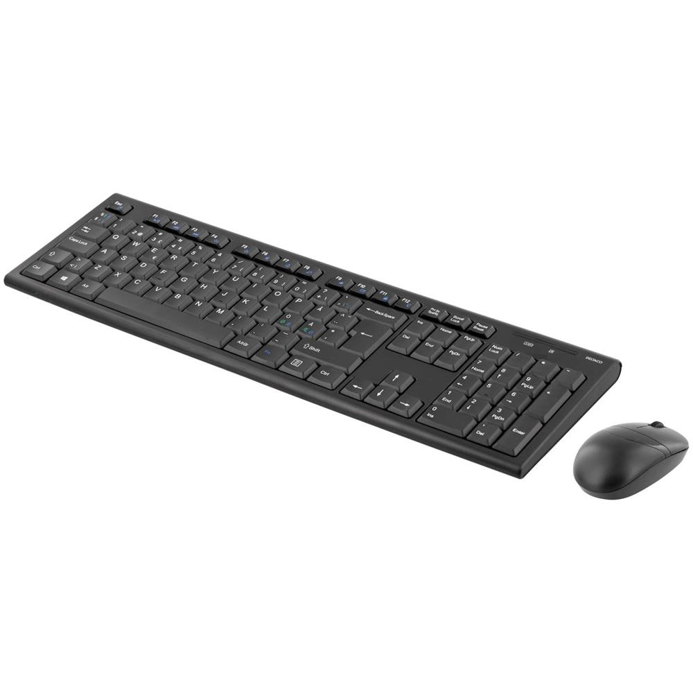 Tastiera E Mouse Wireless, Usb, 10 M, Nordico, Nero - Foto 1