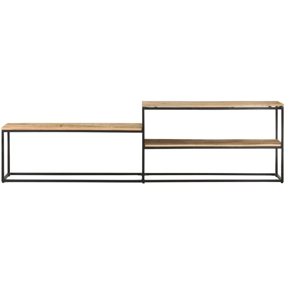 Mobile Porta TV 180x30x50cm in Legno di Mango Grezzo - Foto 2