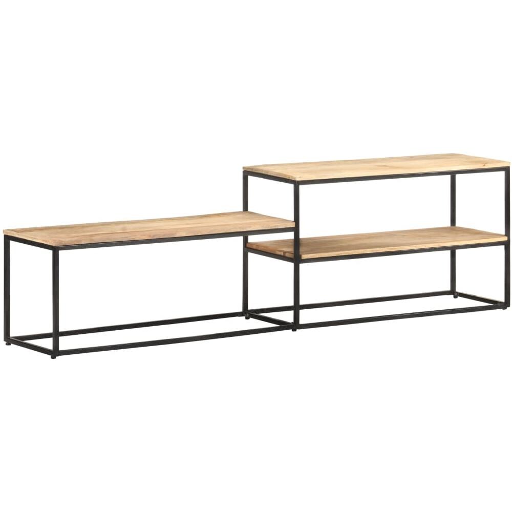 Mobile Porta TV 180x30x50cm in Legno di Mango Grezzo - Foto 10