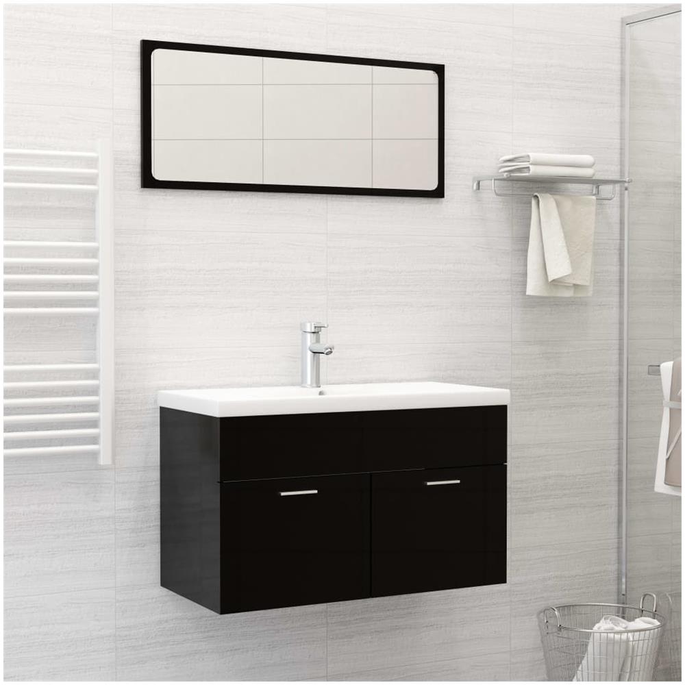 Lavabo da Incasso con Rubinetto 81x39x18 cm in Ceramica Bianco - Foto 3