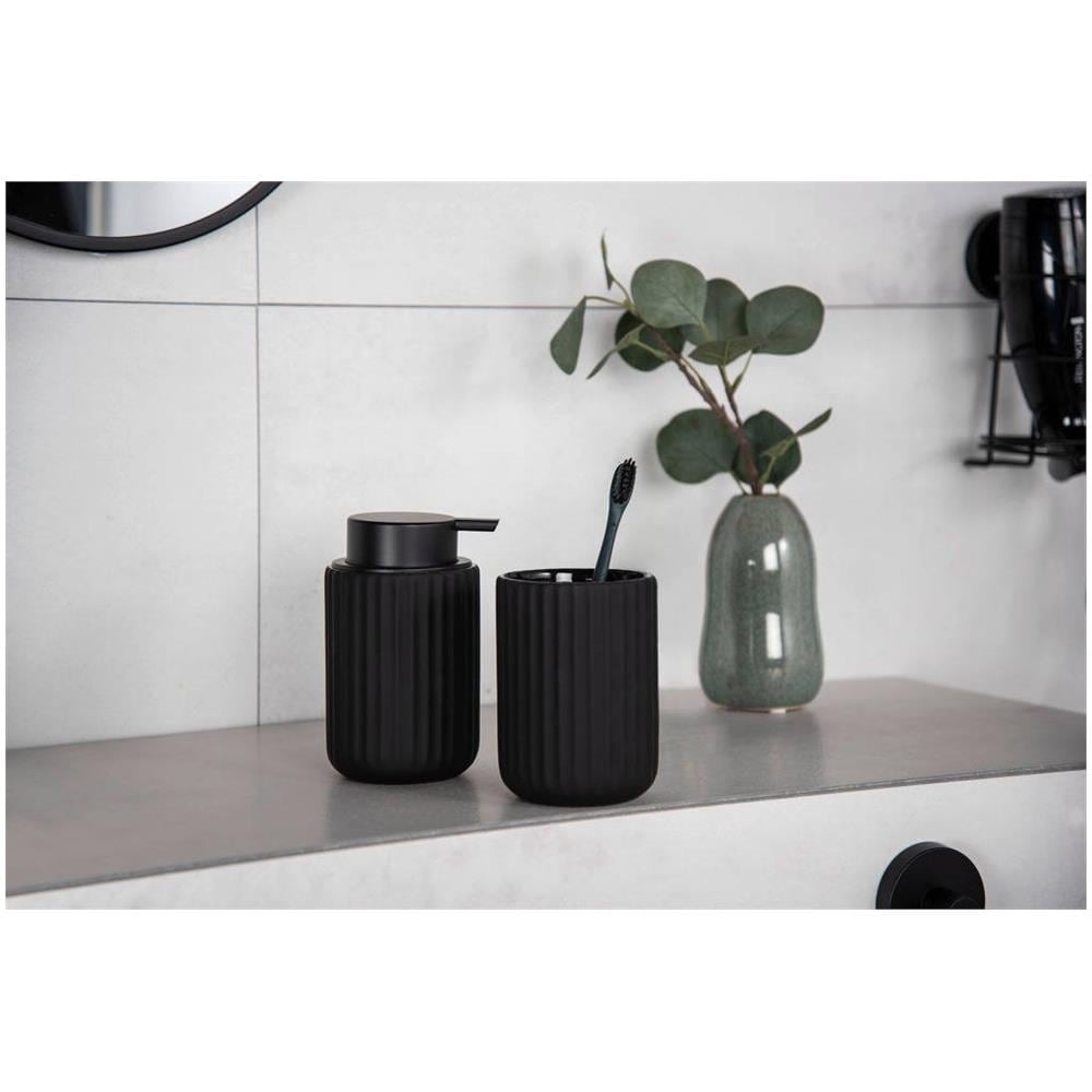 Distributore Di Sapone Liquido Belluno, Ceramica, Nero, 500 Ml, - Foto 5