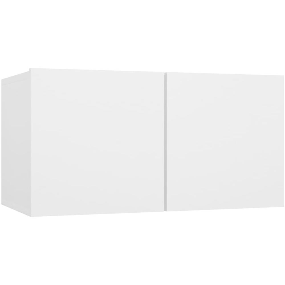 Set Mobili Porta TV 4 pz Bianco in Legno Multistrato - Foto 8