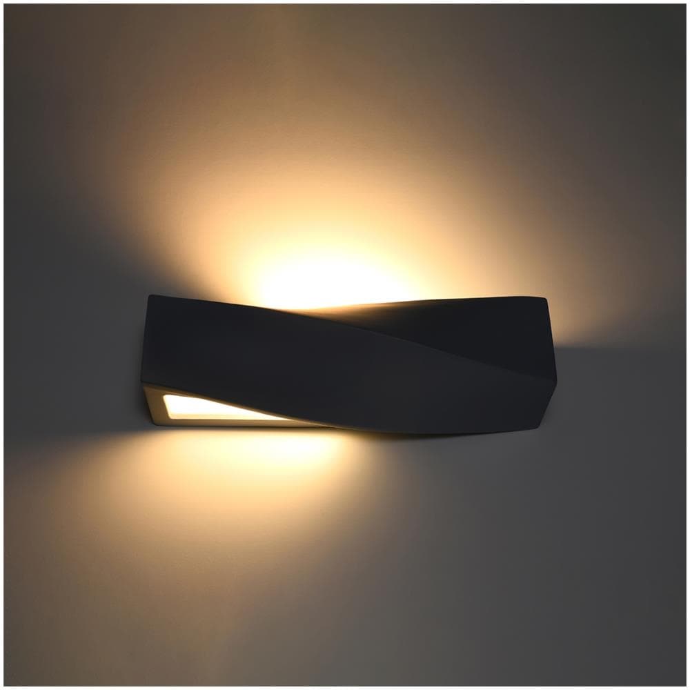 Applique Da Parete Sigma Nero 110x110x420 Mm Ceramica - Foto 10