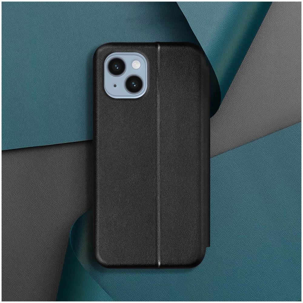 Custodia Iphone 14 Plus Portacarte E Supporto Satinata Nera - Foto 5