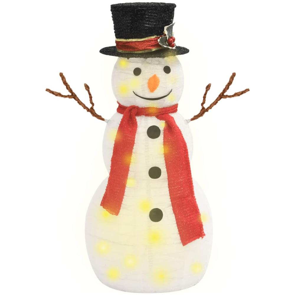 Figura Natalizia Pupazzo Di Neve A Led Tessuto Pregiato 60 Cm - Foto 1