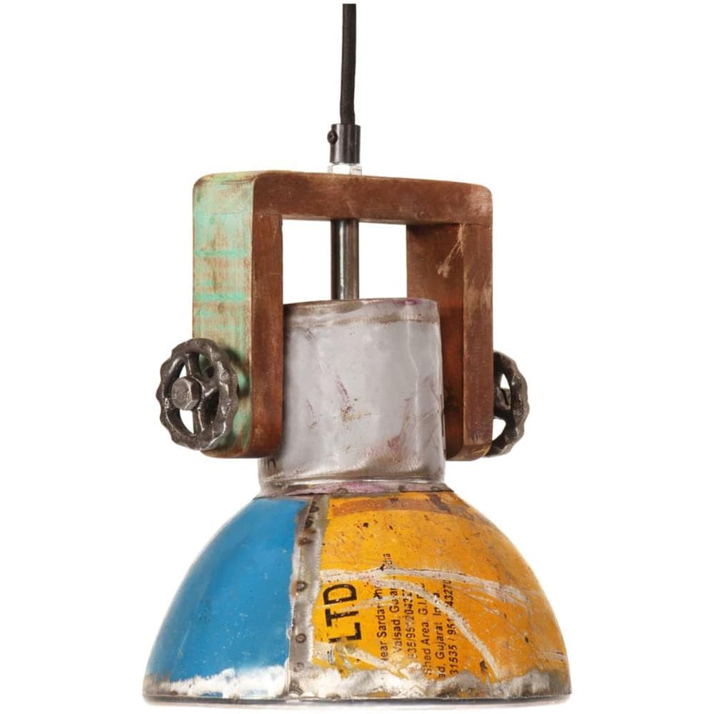 Lampada Sospesa Industriale 25 W Multicolore Rotonda 19 Cm E27 - Foto 1